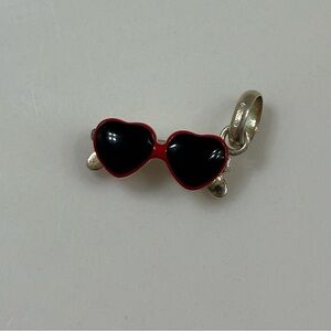 EUC Links of London heart sunglasses sterling silver and enamel charm
